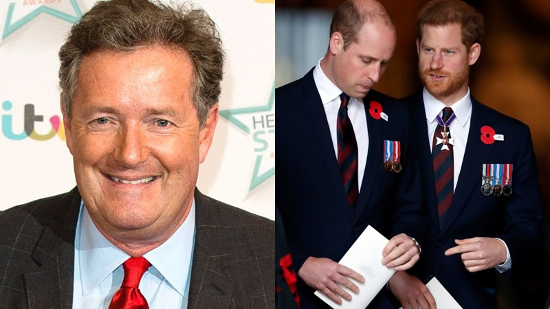piers morgan urges harry and william