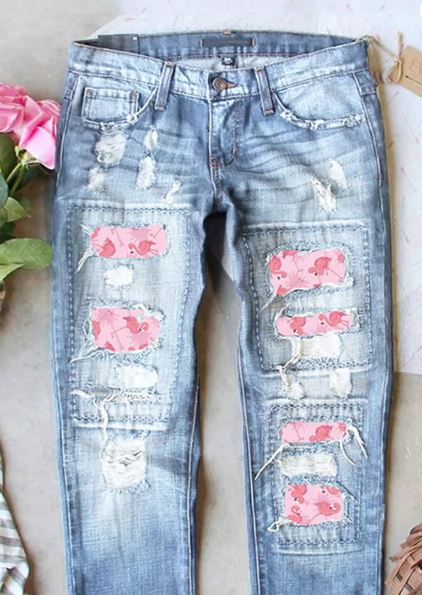 FLAMINGO RIPPED JEANS
