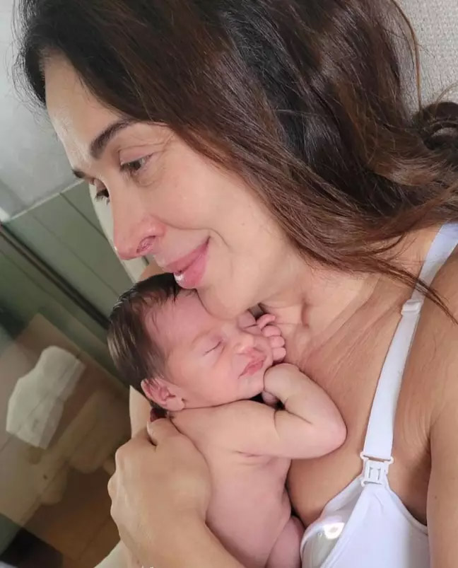 The Brazilian star gave birth to a son last month