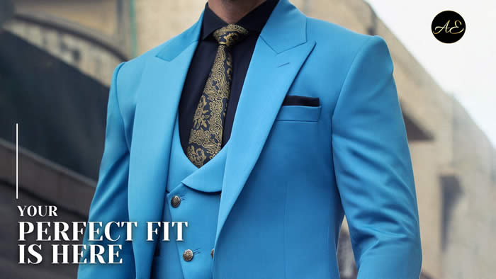 mens blue suit