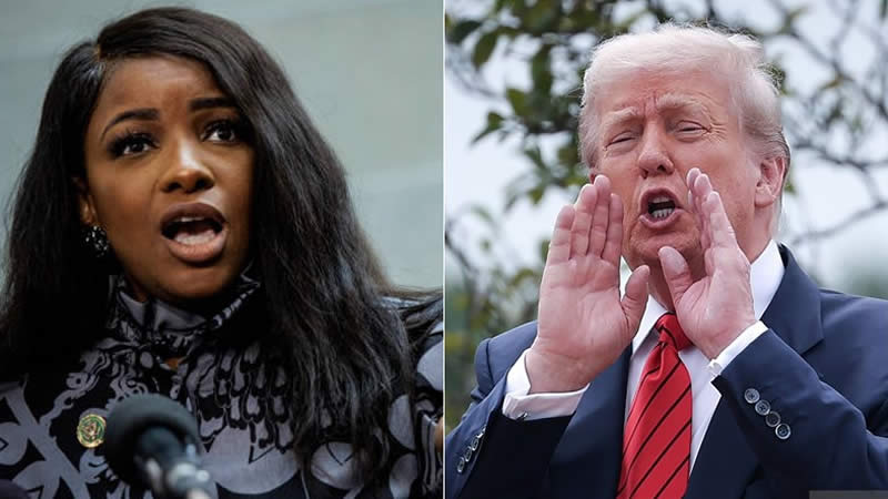 Jasmine Crockett and Trump