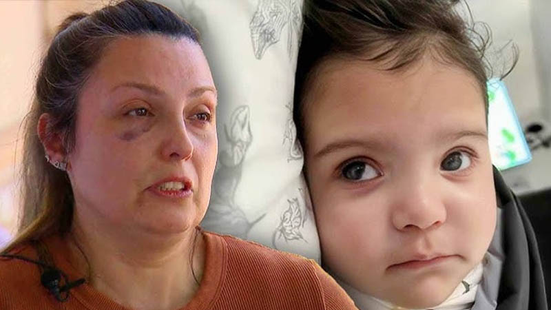 Rebecca Haro with her child