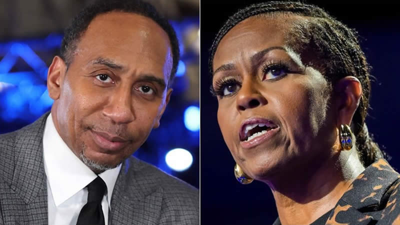 Stephen A. Smith and Michelle Obama