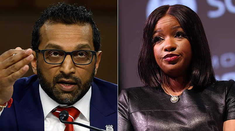 Kash Patel and Jasmine Crockett