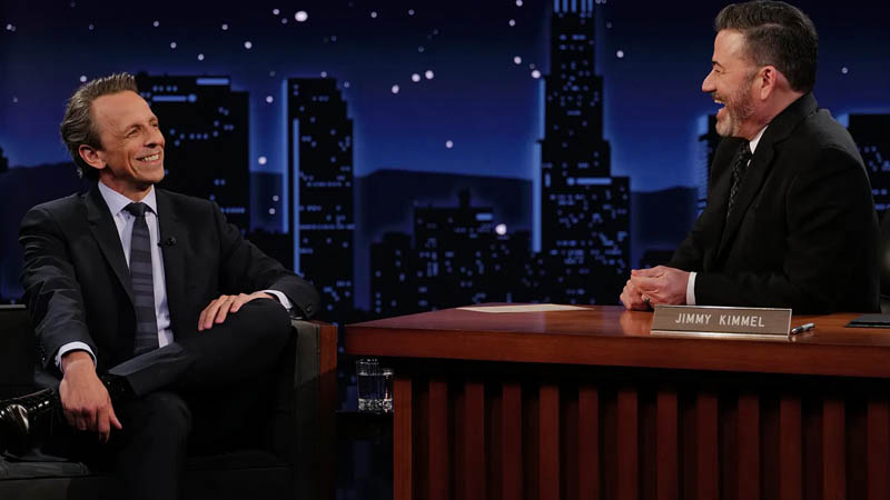 Seth Meyers and Jimmy Kimmel 
