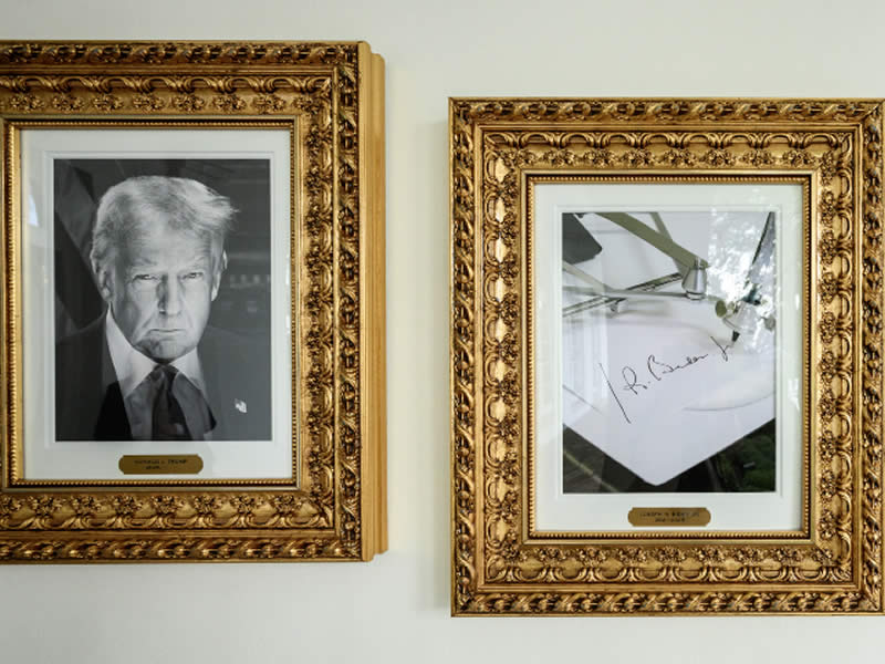 White House hung portraits