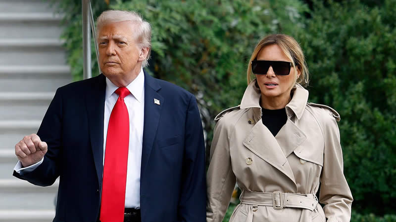 trump melania uk arrive