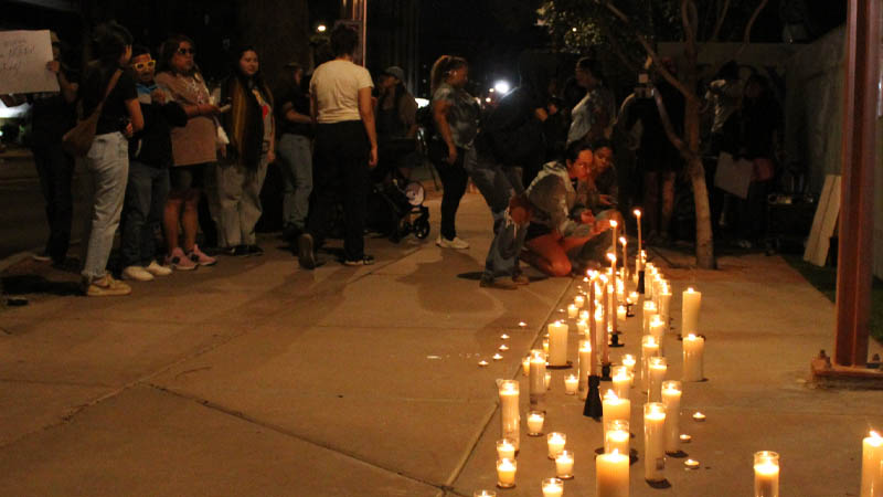 Activists gathered candlelight vigil