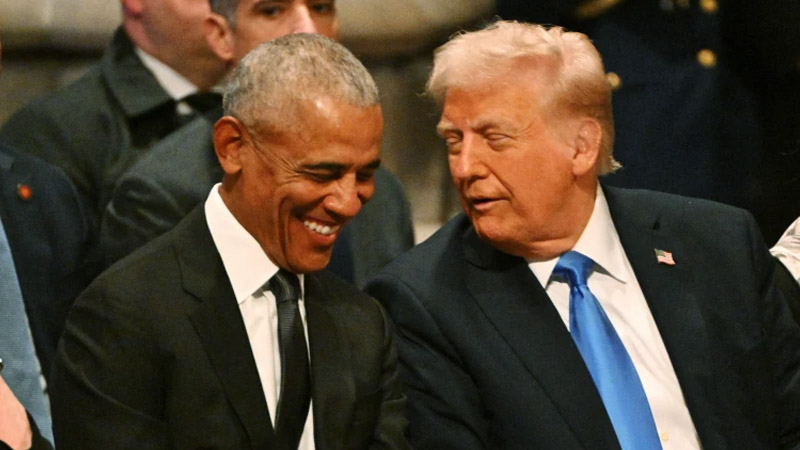Barack Obama and trump