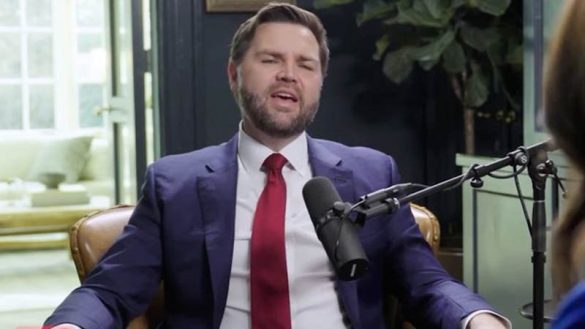 Vice President of the United States JD Vance appeared on the podcast Pod Force One with Miranda Devine. (Photo Screenshot by The Bulwark / X)