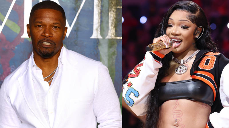 Jamie Foxx and GloRilla