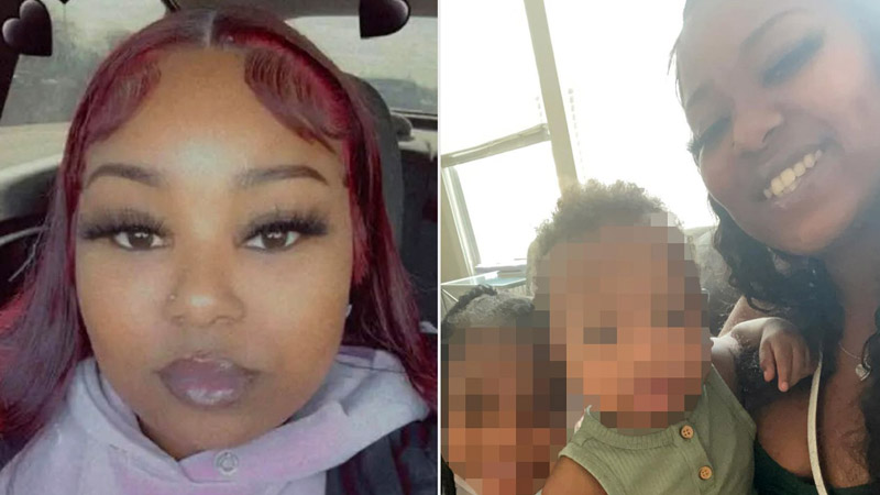 Jessica Williams (left); and Jessica Williams with her children.