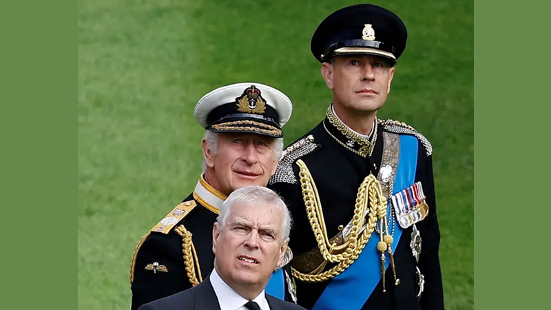 Prince Edward and King Charles and Prince Andrew