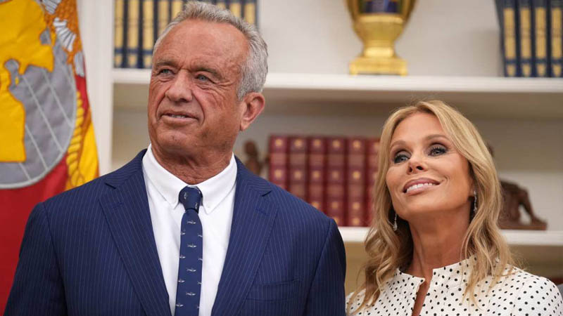 Robert F Kennedy Jr and his wife Cheryl Hines