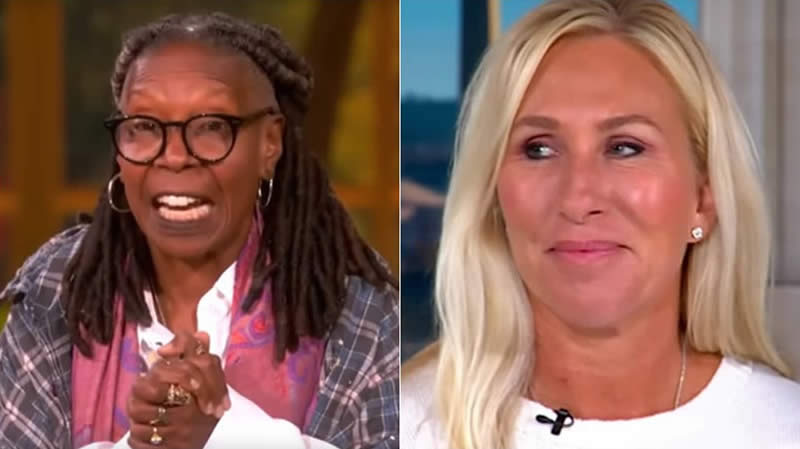 Whoopi Goldberg and Marjorie Taylor Greene
