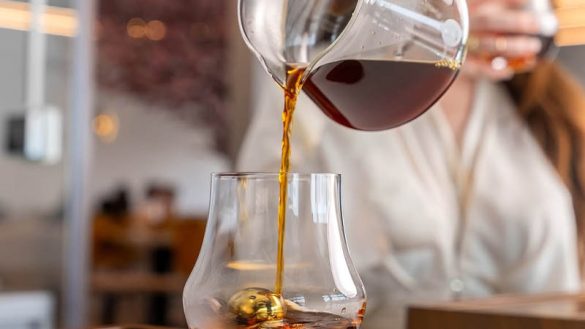 A barista at Julith Cafe in Dubai prepares what’s being called the world’s most expensive cup of coffee. (Photo by Julith Cafe / Instagram)