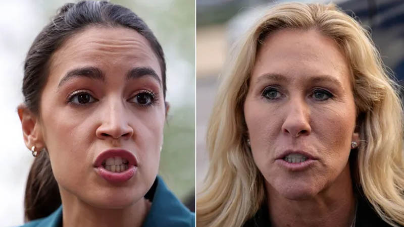 Marjorie Taylor Greene and Alexandria Ocasio-Cortez