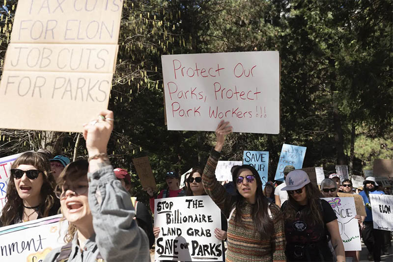 National Park Service employees Protest