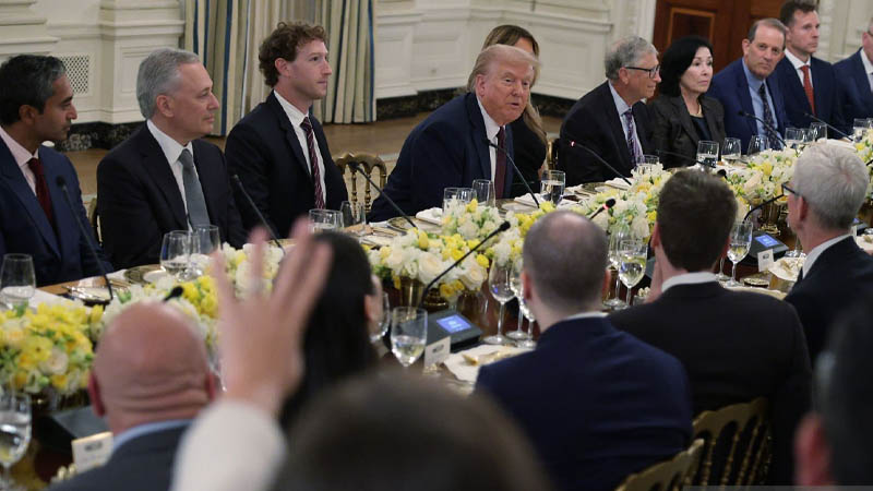 President Trump Holds Dinner For Tech And Business Leaders