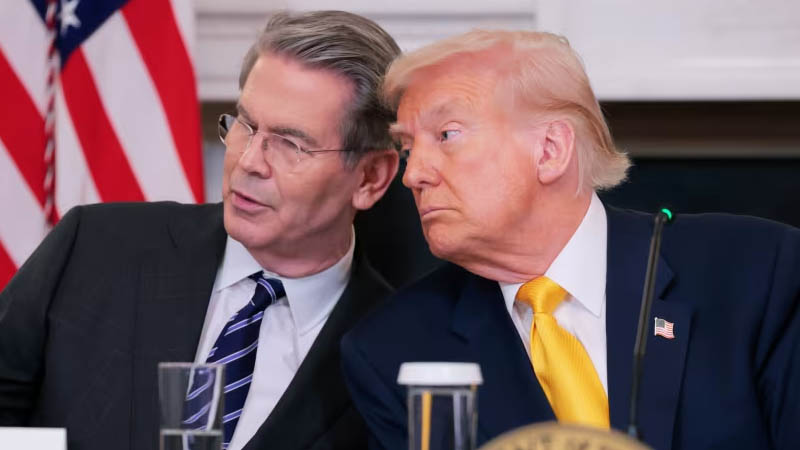 Scott Bessent and Donald Trump