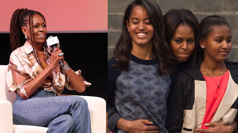 michelle obama and her daughters