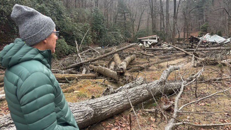 North Carolina, was destroyed by a landslide during Hurricane Helene in September