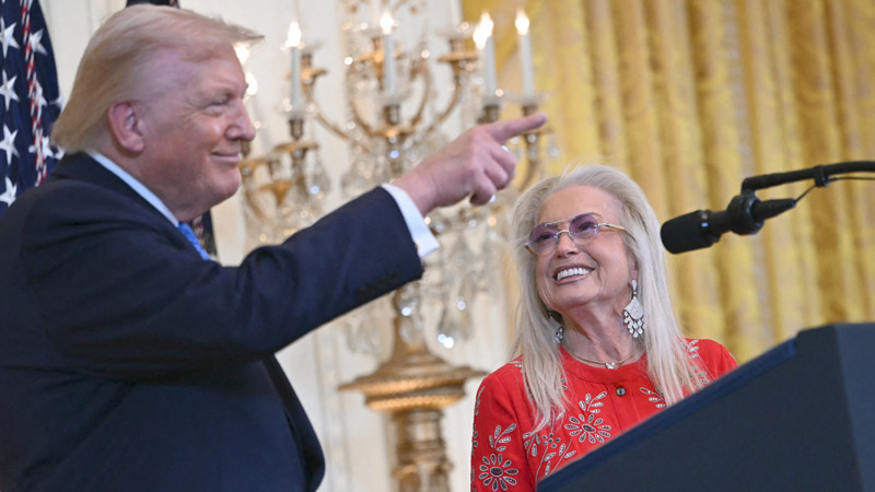 Miriam Adelson and Donald Trump