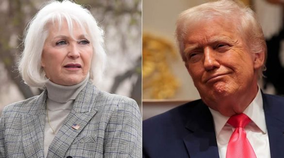 Trump announces a full pardon for Tina Peters, calling her a Patriot and defending her election actions. (Photo by Getty Images)