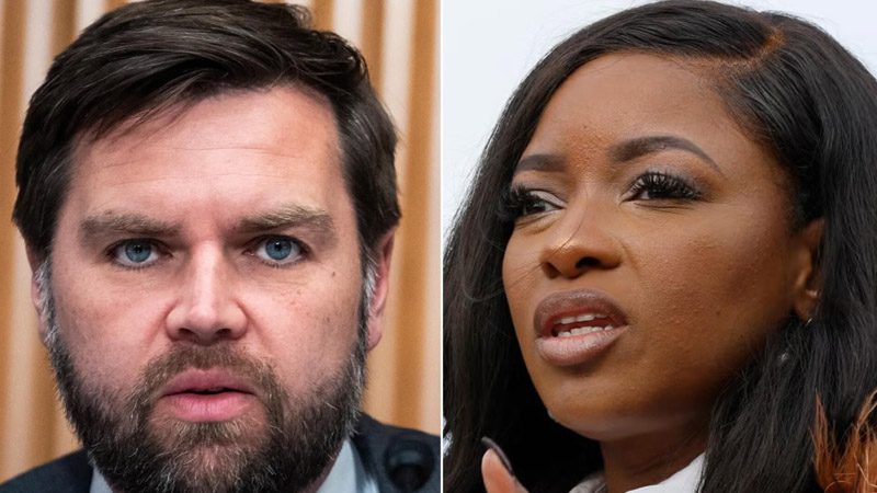 jd vance and Jasmine Crockett