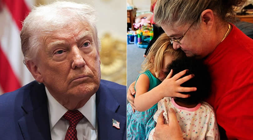 trump and childcare worker