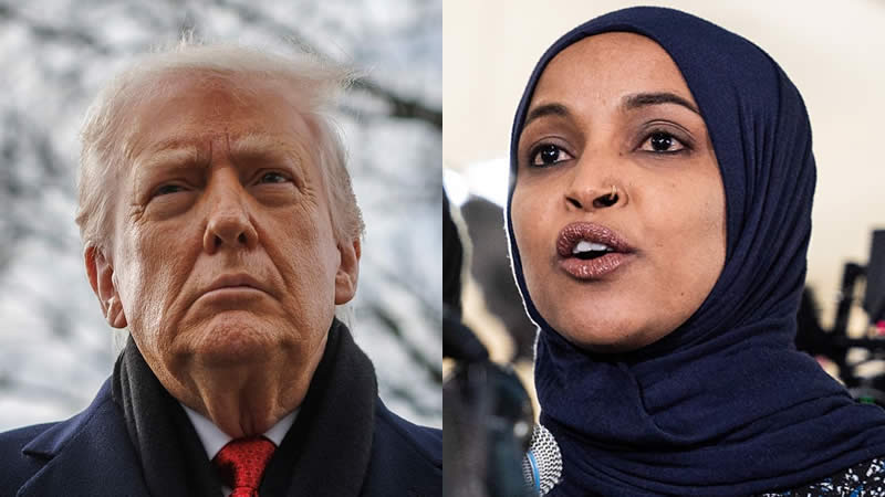 Trump and Ilhan Omar