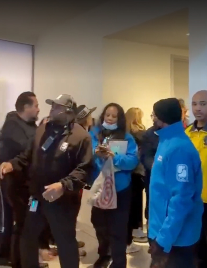 Witnesses took video and can be heard on the clip 