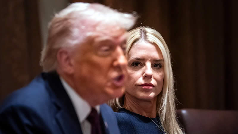 Pam Bondi with President Trump