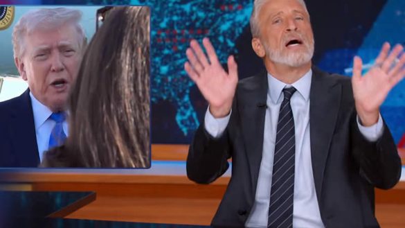 Jon Stewart says Trump is a ‘Supreme Misleader’ while highlighting contradictions in his remarks. (Photo by The Daily Show/YouTube)