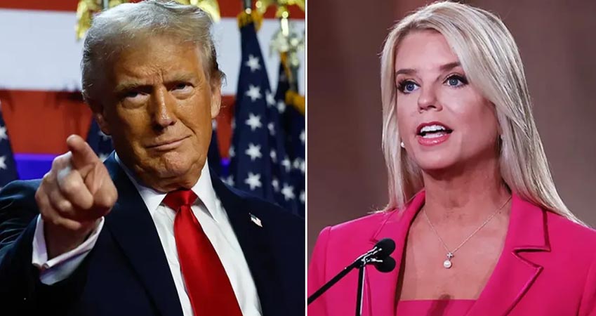 Pam Bondi with Trump