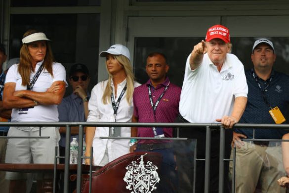 Caitlyn Jenner, longtime Trump supporter, says I can't travel internationally anymore after his passport policy changed her gender marker. (Photo by Mike Stobe/LIV Golf via Getty Images)