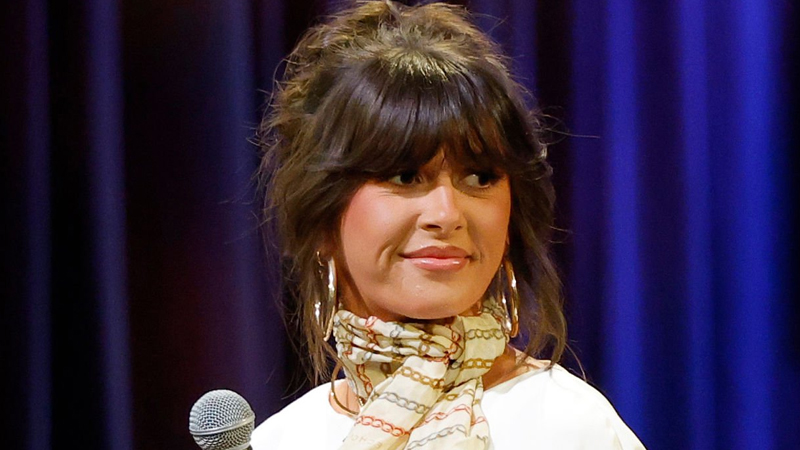 Ella Langley speaks at the Omni Nashville Hotel 