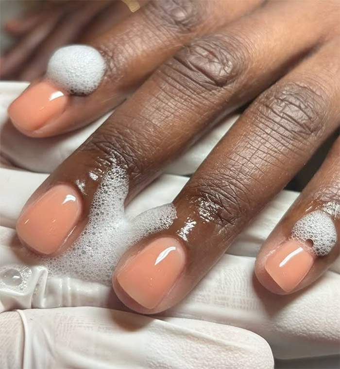 Peach nails